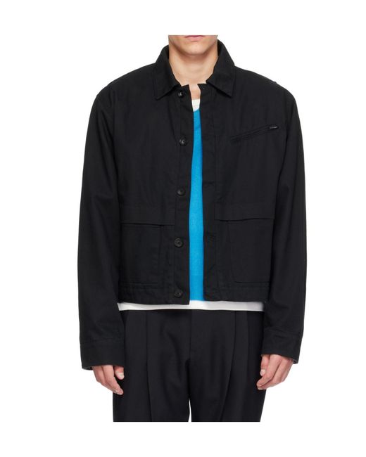 Entire studios Blue Hatch Single-Breasted Casual Jacket for men