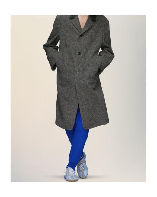 Maison Margiela Gray Wool Coat for men