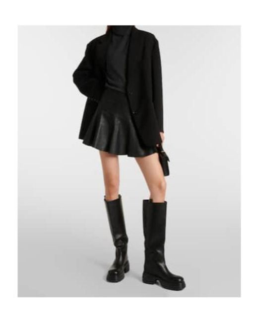 Stouls Black Mila Leather Miniskirt