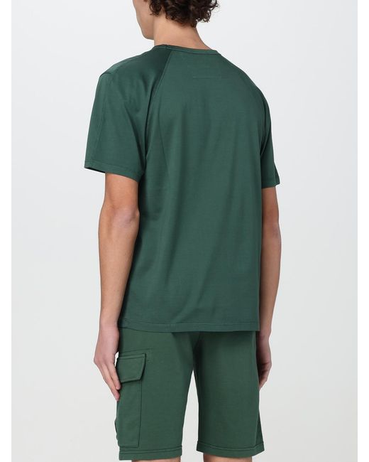 C P Company Green Logo-Printed Cotton T-Shirt for men