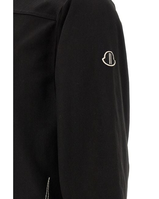 Moncler Black Moncler Rick Owens Crewneck Short-Sleeved T-Shirt for men