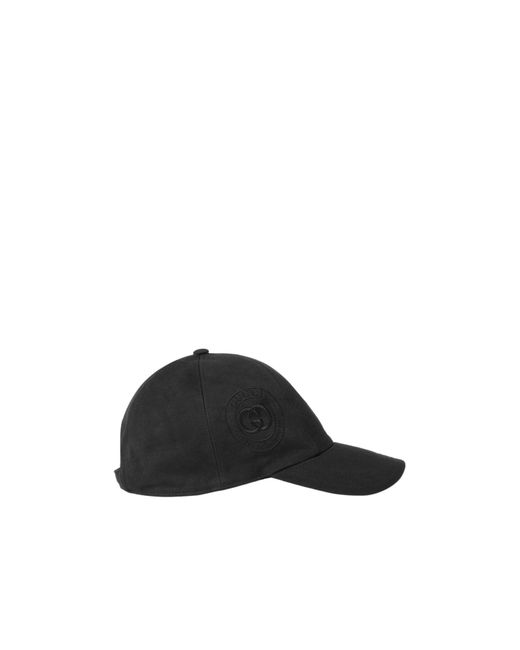 Gucci Black Embroidery Baseball Hat for men