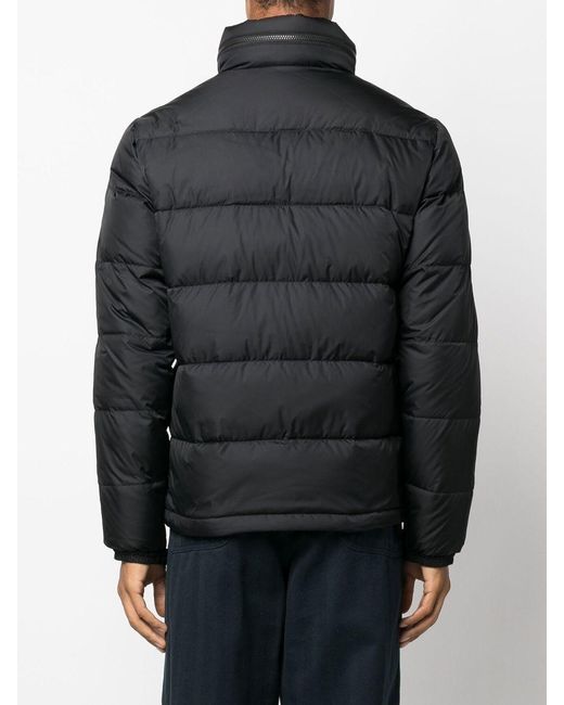 Aspesi Black Logo Patch Padded Jacket for men