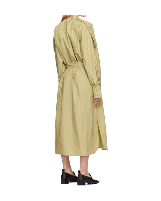 Studio Nicholson Natural Itarsi Poplin Belted-Waist Dress