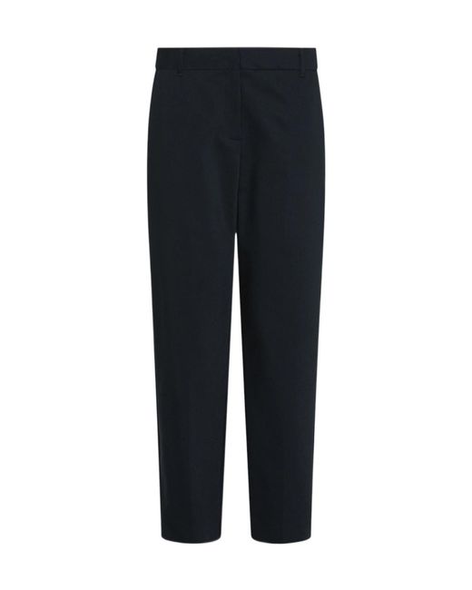 Marella Black Stretch Cotton-Blend Trousers