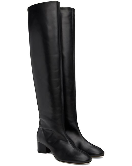 Aeyde Black Willa Round Toe Block Heel Boots