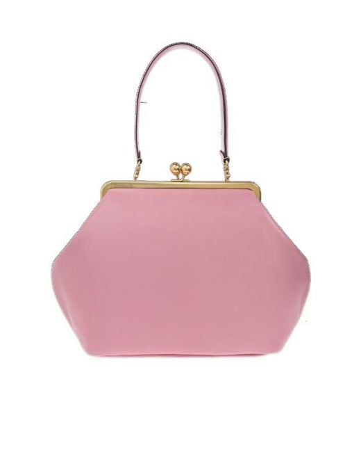 COACH Large Kisslock Frame Bag in Pink | Lyst