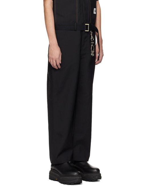 Sacai X Carhartt Wip Suiting Bonding Jumpsuit in Black for