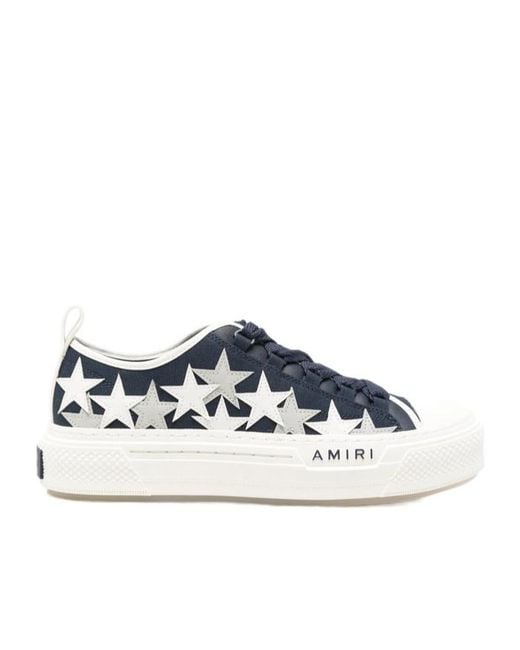 Amiri Blue Star-Patch Platform Sneakers for men