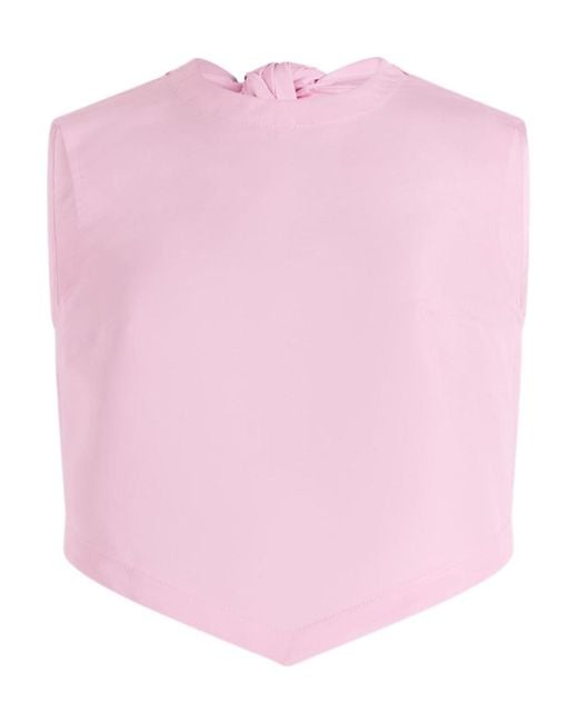 Patou Pink Scarf Faille Top