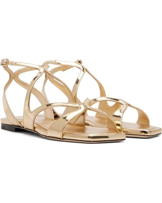 Jimmy Choo Natural Ayla Flat Sandals
