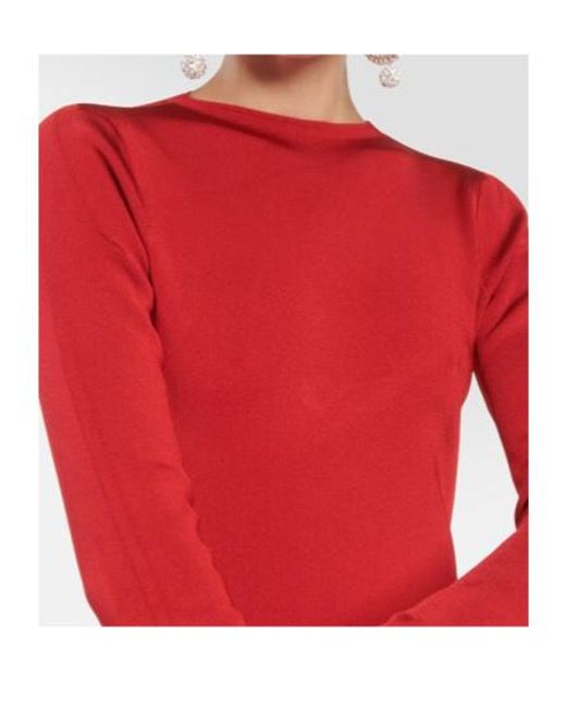 Galvan Red Long-Sleeved Gown