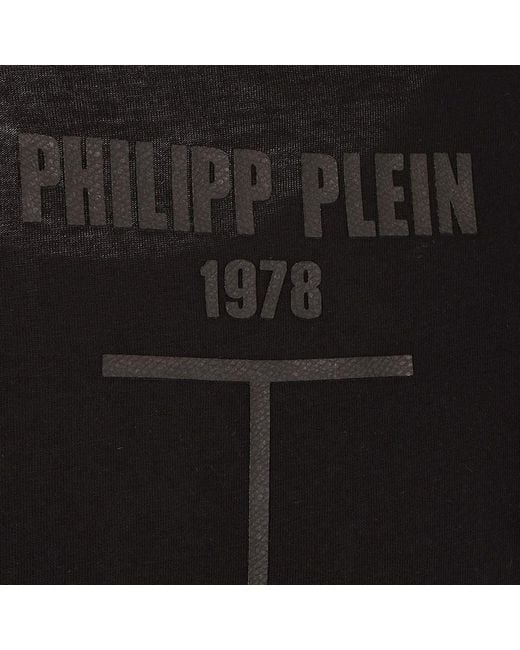 Philipp Plein Black Logo Details T-Shirt