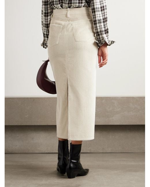 Proenza Schouler White Calder Cotton-Corduroy Midi Skirt