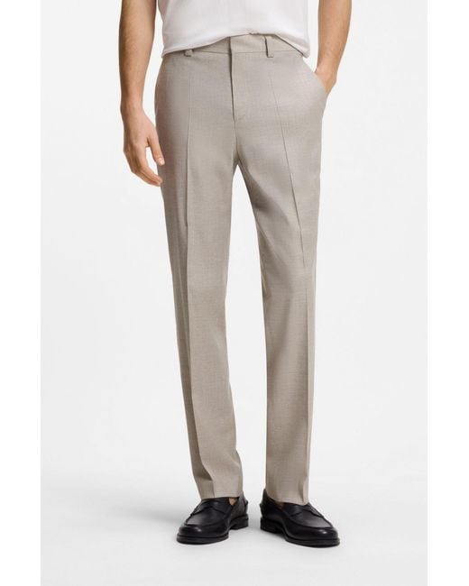 Boss Gray Belt Loop Casual Pants for men