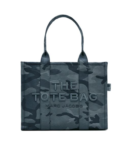 Marc Jacobs Blue The Camo Jacquard Large Tote Bag