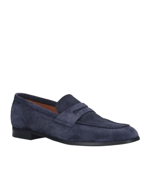 Church's Blue Round-Toe Slip-On Loafers for men