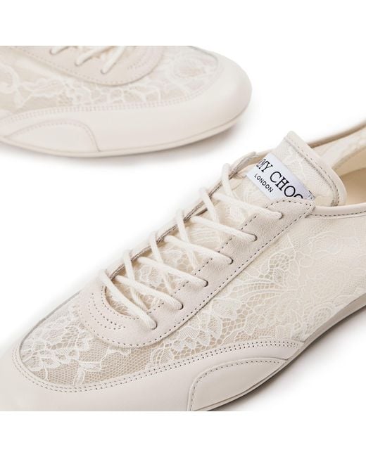 Jimmy Choo White Sunny Snkr Low-Top Sneakers