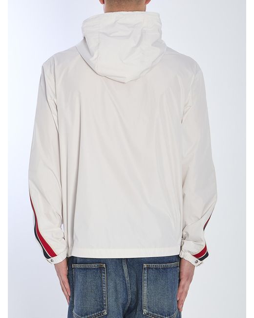 Moncler Gray Zip-Up Hooded Jacket for men
