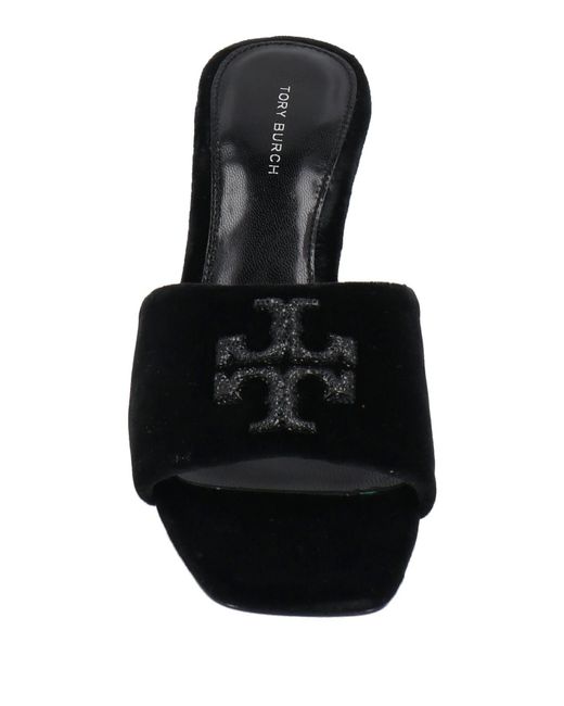 Tory Burch Black Velvet High Heel Sandals