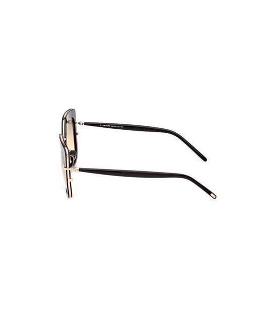 Tom Ford White Eyewear Cat-Eye Frame Sunglasses