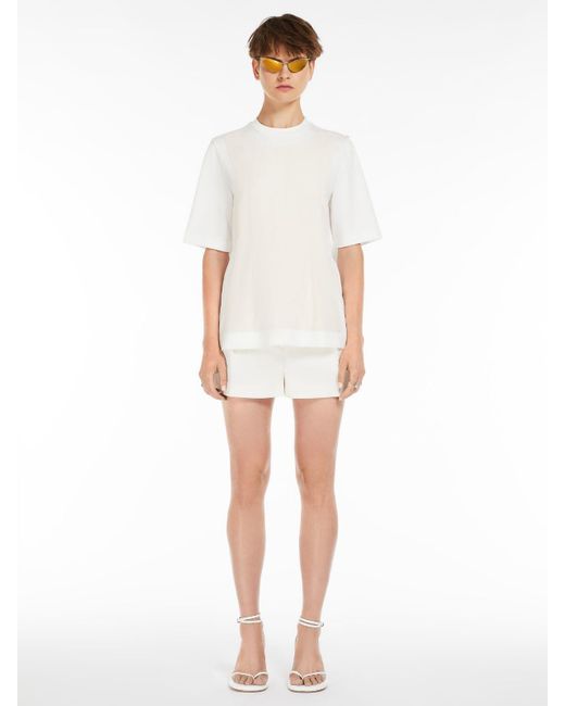 Sportmax White Panelled Howl T-Shirt