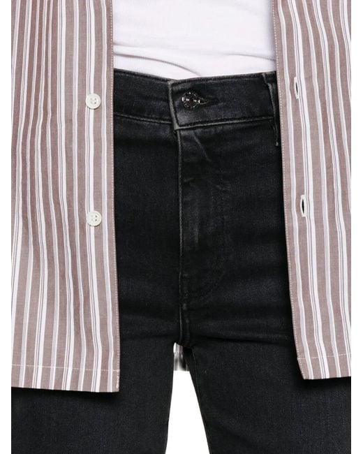 FRAME Blue High-Waisted Wide-Leg Jeans