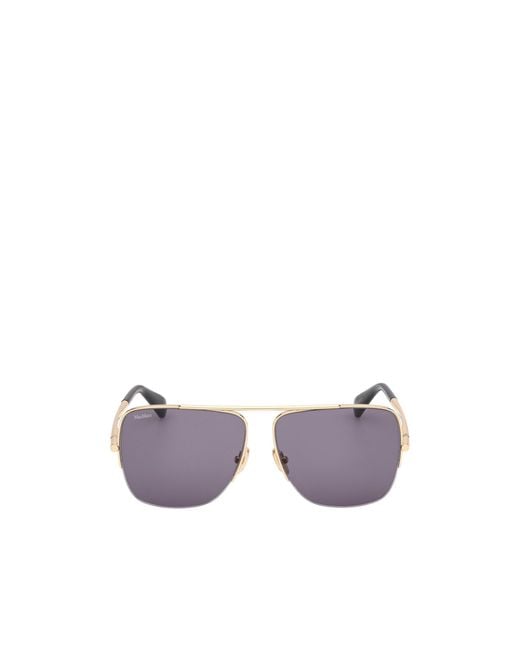 Max Mara Purple Aviator Sunglasses