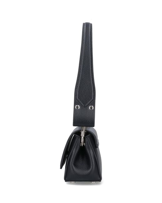 Vivienne Westwood Black Orb Plaque Foldover-Top Shoulder Bag