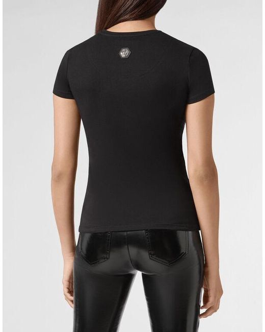 Philipp Plein Black Logo Details T-Shirt