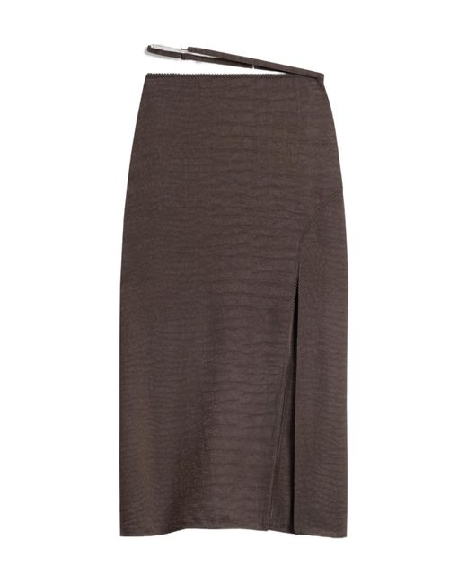 Jacquemus Brown Notte High-Waisted Midi Skirt