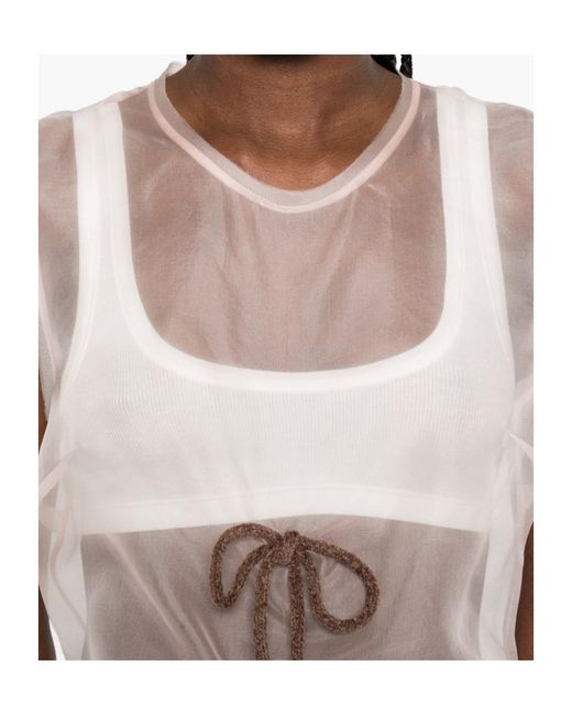 Simone Rocha White Sleeveless Top