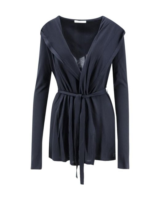 Max Mara Blue Falda Open Front Jacket