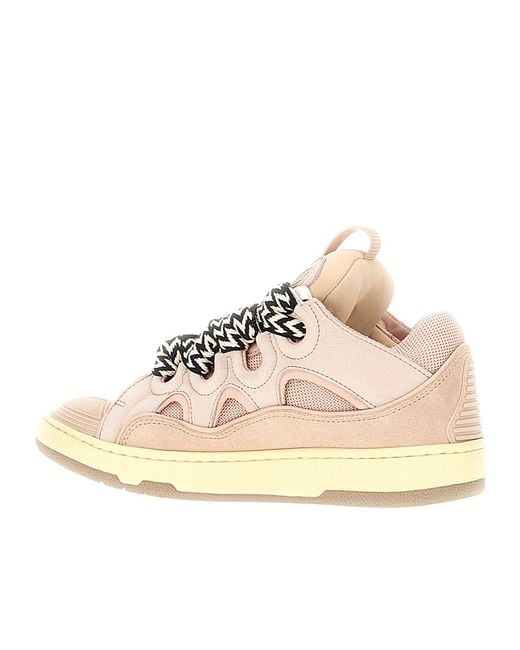 Lanvin Natural Round-Toe Sneakers