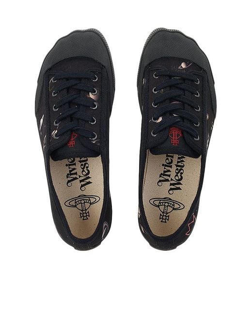 Vivienne Westwood Blue Printed Low-Cut Casual Shoes for men