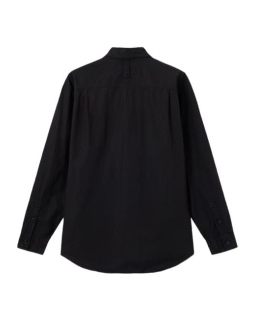 Stone Island Black Buttoned Oxford Shirt for men