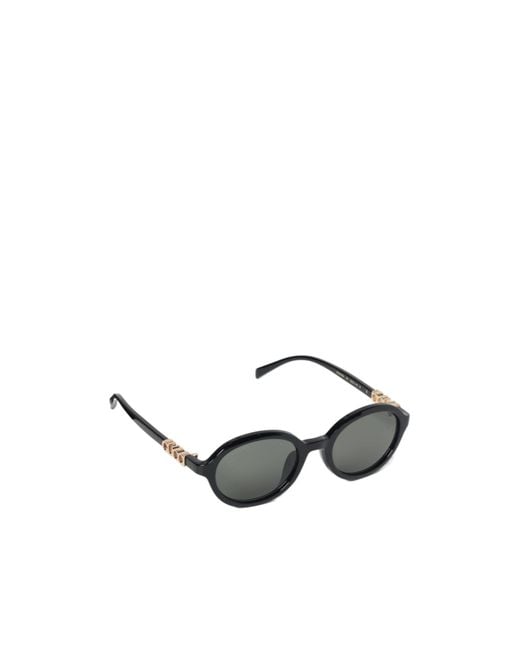 Gucci White Eyewear Oval Frame Sunglasses
