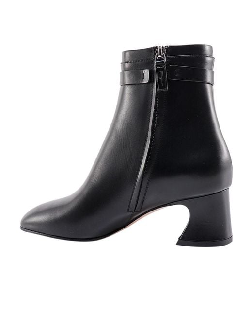 Ferragamo Black Ferragamo Logo Tag Ankle Boots
