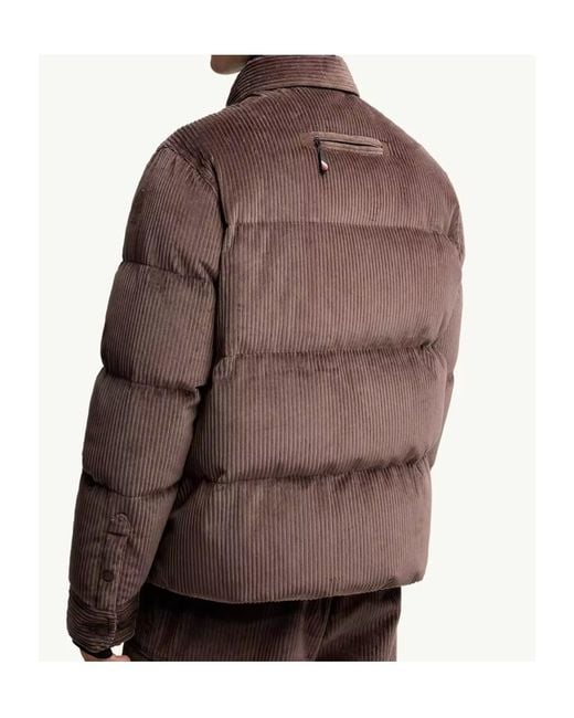 Moncler Brown Grenoble Elgon Corduroy Down Ski Jacket for men