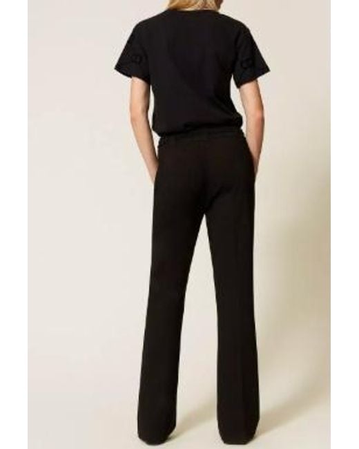 Twinset Black Knitted Trousers