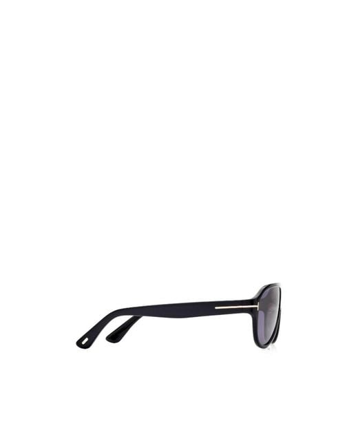 Tom Ford Purple Eyewear Aviator Acetate Sunglasses for men