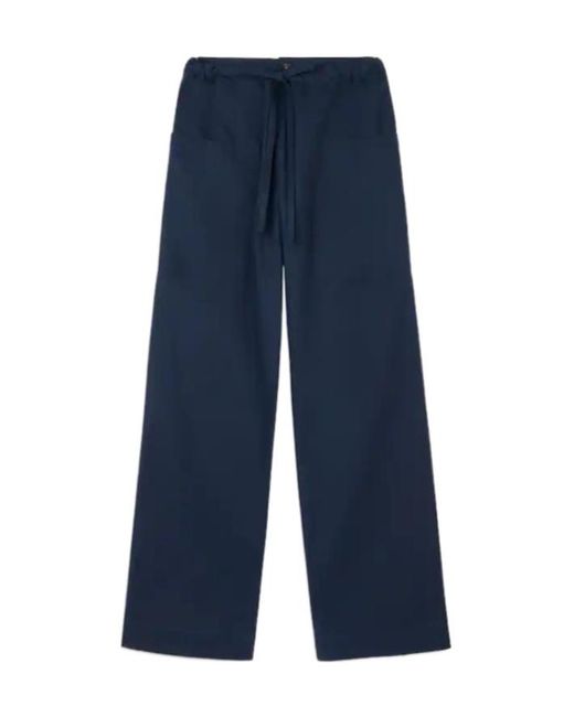 Tod's Blue Drawstring Poplin Trousers