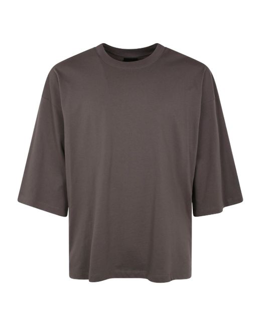 Thom Krom Gray Crew-Neck Cotton T-Shirt for men