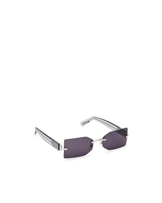 Gcds White Rimless Sunglasses for men