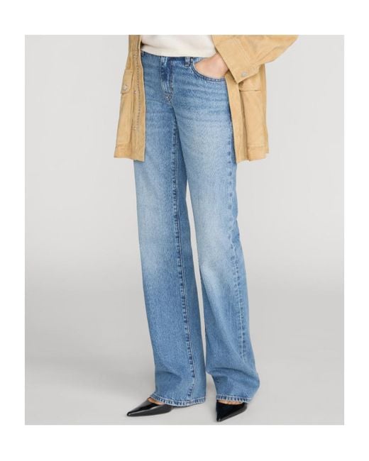 FRAME Blue Belt-Loop Jeans