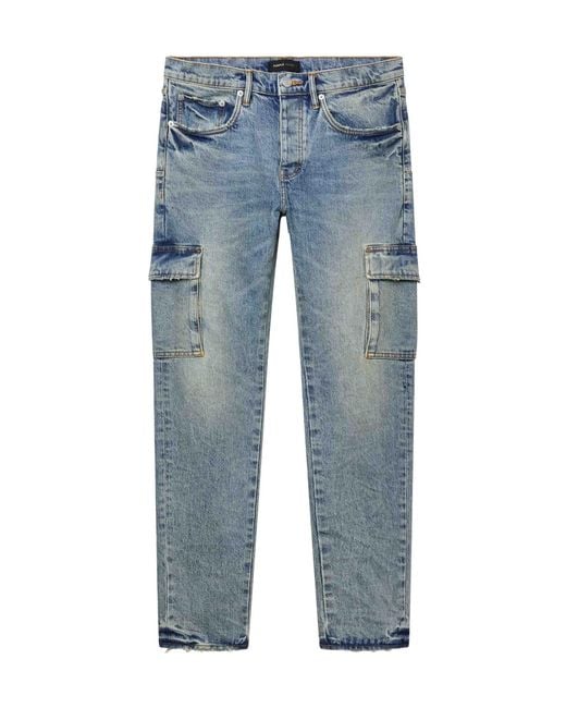 Purple Brand Blue Belt Loop Jeans for men