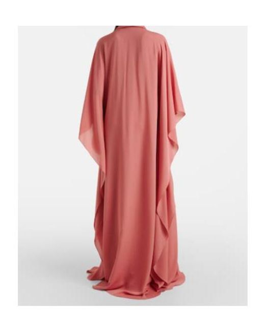 Elie Saab Pink Pleated Detail Gown