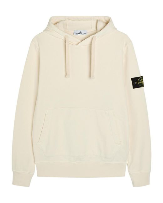 Stone Island Natural Hooded Cotton Sweatshirt for men