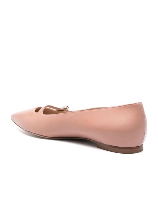 Casadei Pink Cleo Ballerina Shoes