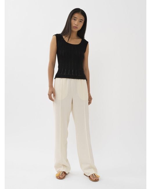 See By Chloé White Corduroy-Detail Track Pants